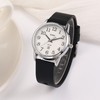 Womens Minimalist Watches Black Silicone Ultra Thin Analog Quartz Waterproof
