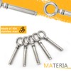 Hocansen 5Pcs Concrete Eye Bolt M8x90mm Expansion Eyebolt Eye Nut