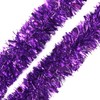 VEYLIN 10 Meters Purple Chunky Christmas Tinsel for Christmas Decorations