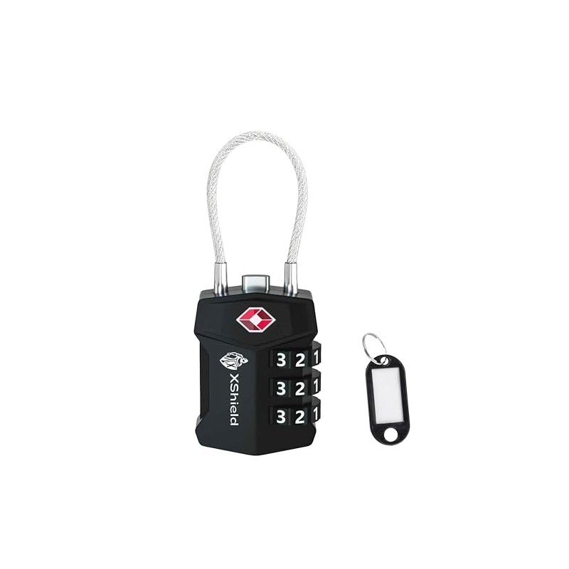 Double Dragon 1-Pack TSA Approved Suitcase Locks | Strong Shackle,