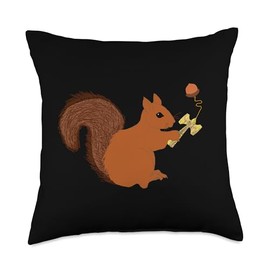 Kendama Sweet Squirrel Playing Kendama Cup Sports Throw Pillow