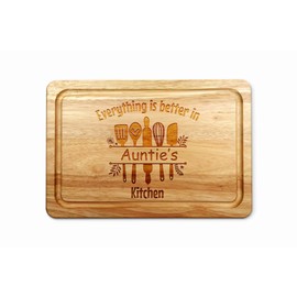 Personalisedstore.co.uk Romantic Anniversary Valentines Gift for Her, Best Wife Birthday and Mothers Day Gift Ideas - Unique Engraved Cutting Board with Warm Saying,Kitchen Decor Gift (Auntie)