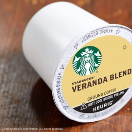 Starbucks Blonde Roast K-Cup Coffee Pods — Veranda Blend for Keurig Brewers — 4 boxes (96 pods total)