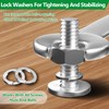 Split Lock Washer, 510Pcs 304 Stainless Steel Spring Lock Washers