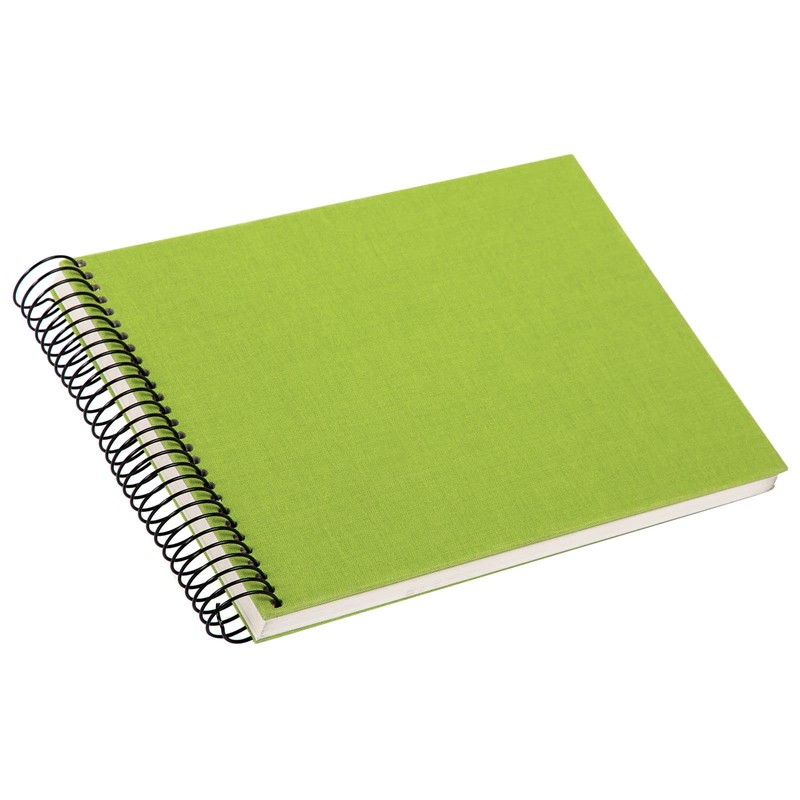 Spiral album BELLA VISTA uni 24/17 green with white pages
