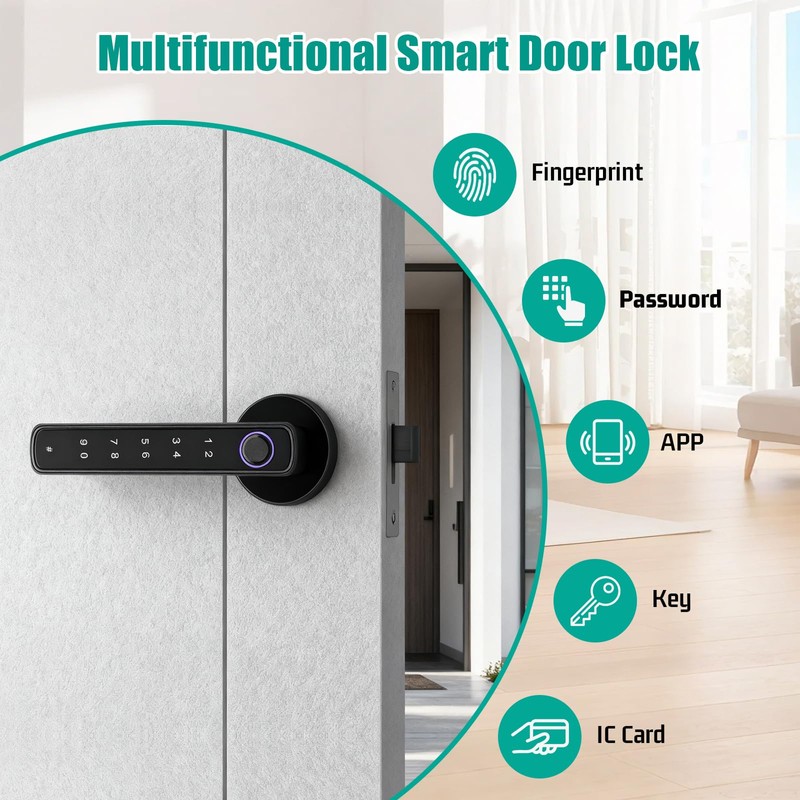 Smart Door Lock, Front Door Fingerprint Door Locks