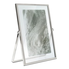 MIMOSA MOMENTS Silver Metal Floating Picture Frame (Silver, 4x6)
