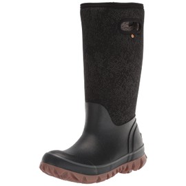 Bogs Womens Whiteout Boot Snow, Faded Print-Black, 9