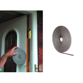 Stormguard Grey Nylon Draught Excluder Tape - Weatherproof Brush Pile for Doors & Windows
