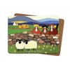 Irish Designed Placemat With Two Sheep And Three Horses With