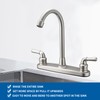 RV Non-Metallic Kitchen Faucet Brushed Nickel Two Handle-8" Main Body-High