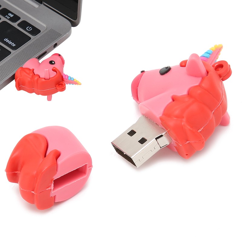 USB 2.0 Flash Drive Pink Cartoon Appearance Data Storage Tool
