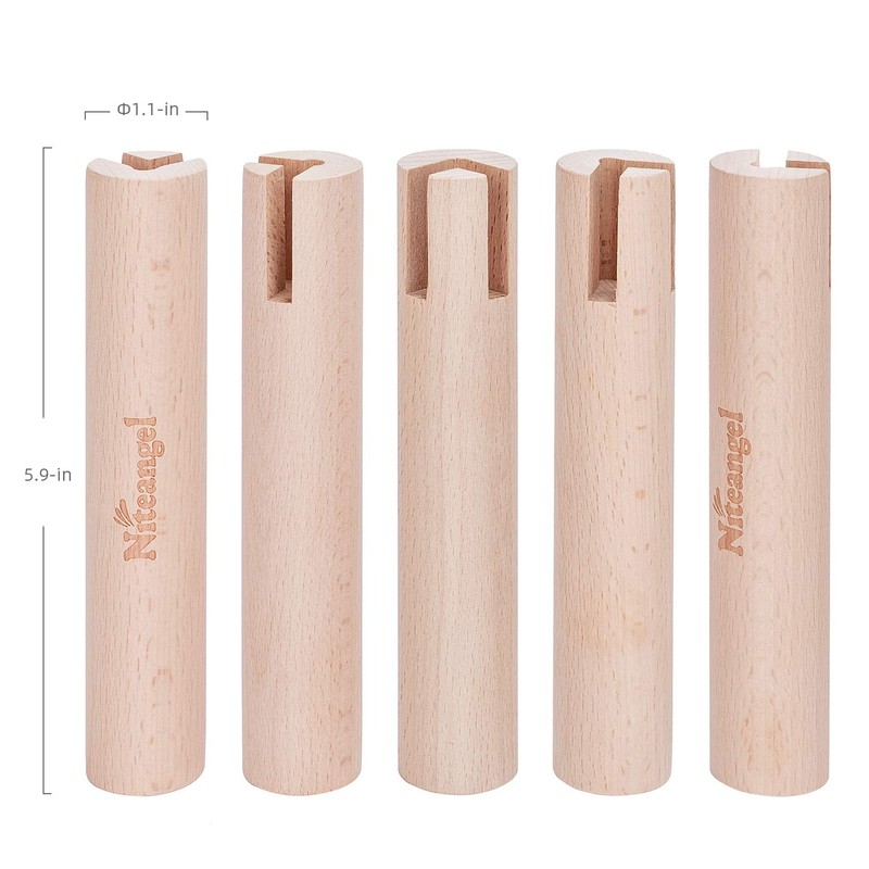 Niteangel Set of Beech Stilts for Elevating & Safely Setting