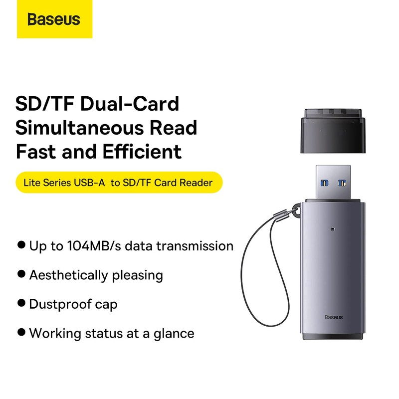 Baseus Lite Series Adapter SD / TF USB Card Reader