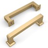 Amerdeco 10 Pack Champagne Bronze Cabinet Pulls 3-3/4 Inch(96MM) Hole