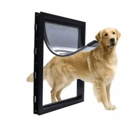 A. M 대형견 펫도어 강아지문 방묘문 현관문 슬라이딩문 개구멍 [A. M 흰색] Large Dog Pet Door Doggy Door Barrier Door Sliding Door Dog Hole [A. M White]