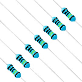 Chanzon 100pcs 1/4W (0.25W) 1M Ω ohm Metal Film Fixed Resistor 0.01 ±1% Tolerance 1MR MF Through Hole Resistors Current Limiting Rohs Certificated