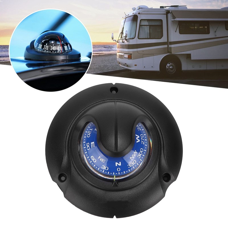 Boat Compass, Sea Dashboard Marine Compass Multi‑Functional Flush Mount High