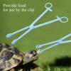EBTOOLS Reptile Feeding Clip, 24.5cm/9.64inch Blue Plastic Clip Reptile Plastic