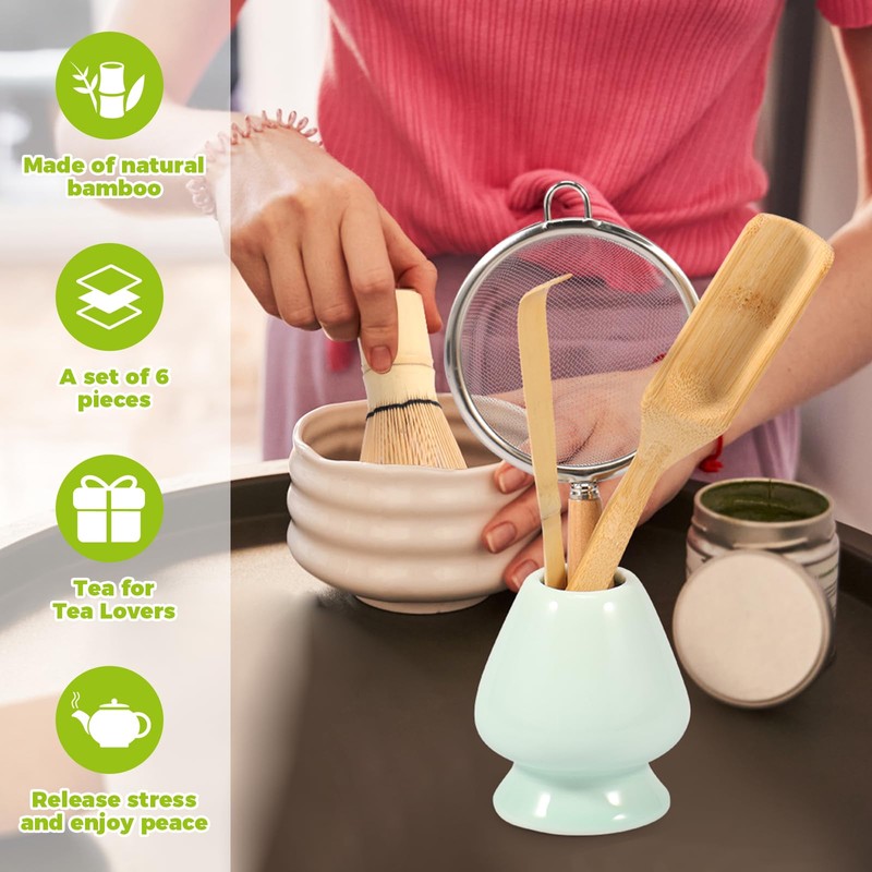 6Pcs Matcha Tea Set Elegant Matcha Kit Practical Tea Making