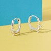 Hoop Earrings for Women, Silver Dachshund Dog Hoop Earrings, Small