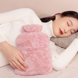 Hot pack, stomach, water bag, compress, hot pack, microfiber, warm water, shoulder. Gray/ONE