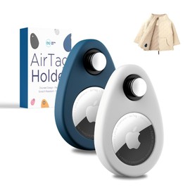 INFINITE ORBIT AirTag Holder for Kids – 2-Pack Hidden GPS Tag Case with Safety Pins – Compatible with Apple Tracking Device (AirTag Not Included) – Blue & White – for Kids, Pets, Luggage