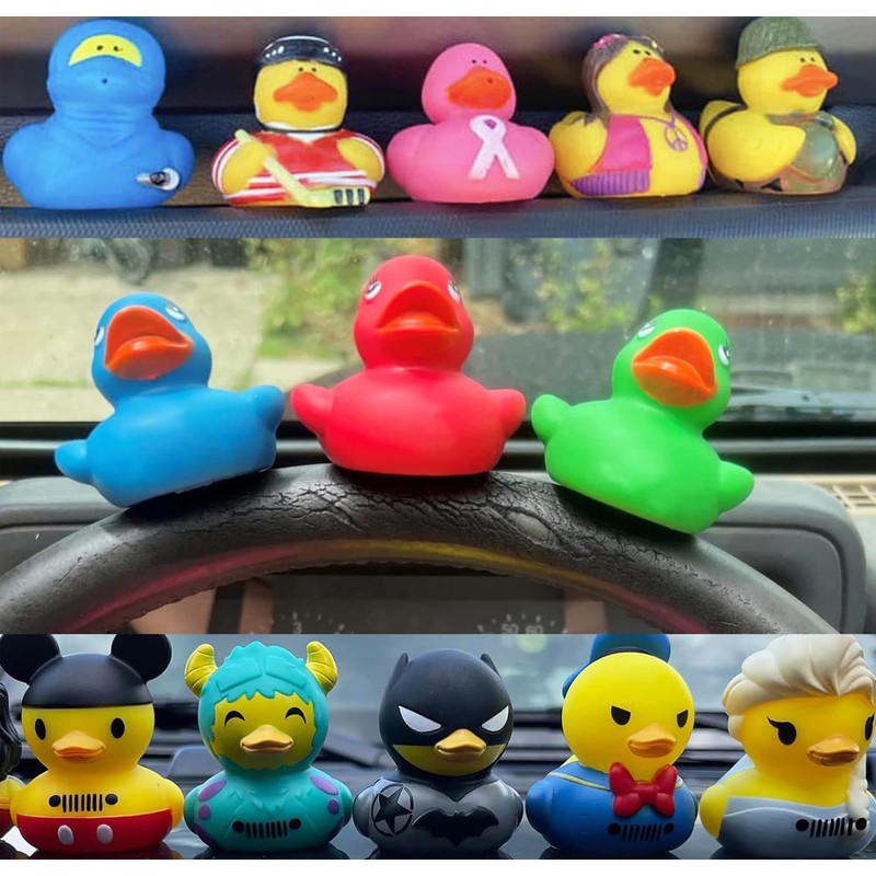 40Pcs Duck Holder for Car Dash, Rubber Duck Mounts Duck