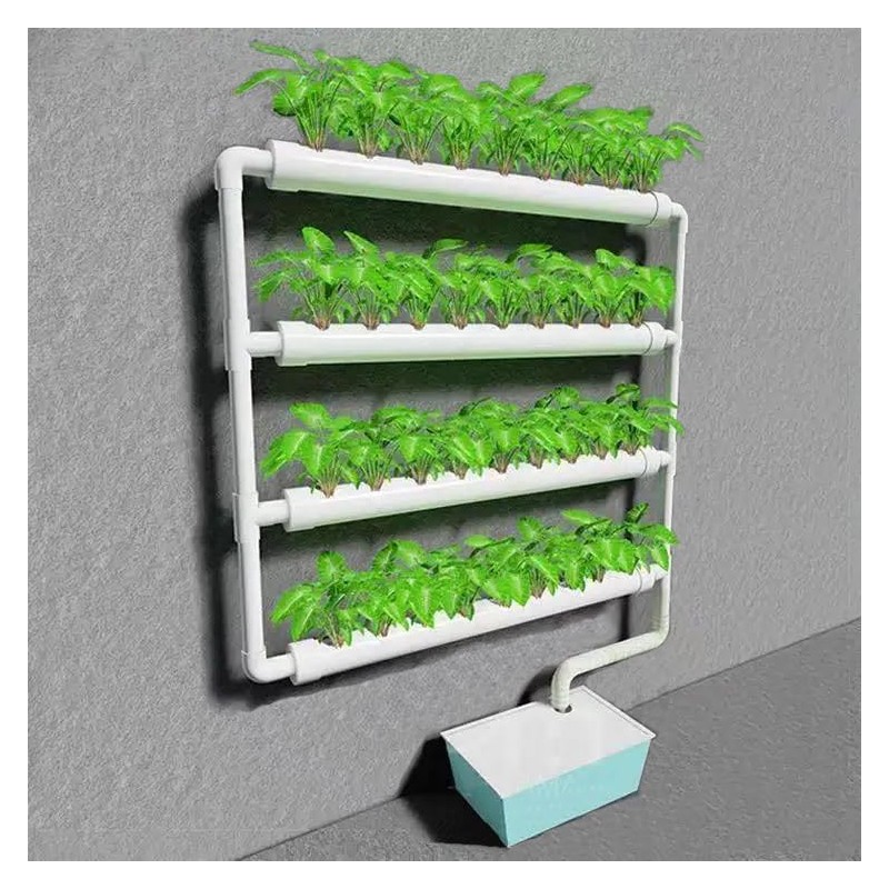 INTBUYING Hydroponics Growing System 36 Holes 4 Pipe Plant Site