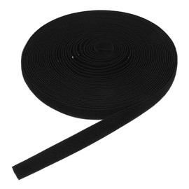 VILLFUL Black Nylon Elastic Tape with Hook and Loop Closure Yards Flexible Sewing Elastic for Waistbands and Crafts Versatile Uses for Garment Making and Repairs