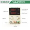 KORAD KD3005D - Precision Variable Adjustable 30V, 5A DC Linear