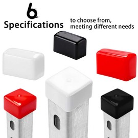 SIHAI 40-Packss 1-5/8" Unistrut End Caps, Black Safety Soft Rubber End Cover Caps for Strut Channel in Electrical, HVAC, Trolley Track, DIY (Black, Soft)