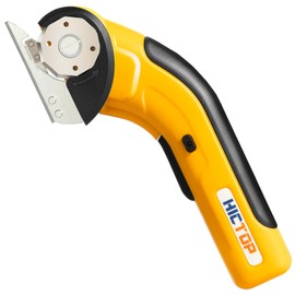 HICTOP Electric Scissors Cordless Cardboard Cutter Heavy Duty with Safety Lock 4.2V Rechargeable Electric Scissors for Cardboard, Carpet, Leather, Plastic, Fabric, Crafting, etc.