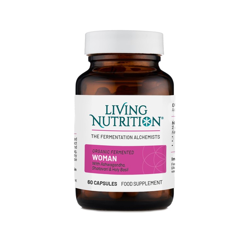 Living Nutrition Organic Fermented Women with Ashwagandha, Shatavari and Holy