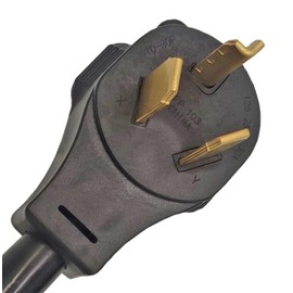 Fullsky FC-103L43 Male dryer 3 Prong Plug to Lock 4 Prong L14-30R Receptacle 3 Prong to 4 Prong Power Adapter Cord NEMA 10-30P to L14-30R 30A 125V Power Plug to 30A 125V Output maximum 30Amp 125Volt