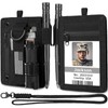 LIUGX Tactical ID Card Holder, 900D Nylon, Hook & Loop