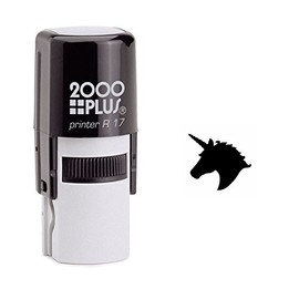 StampExpression - Unicorn Head Self Inking Rubber Stamp - Black Ink (A-6184)