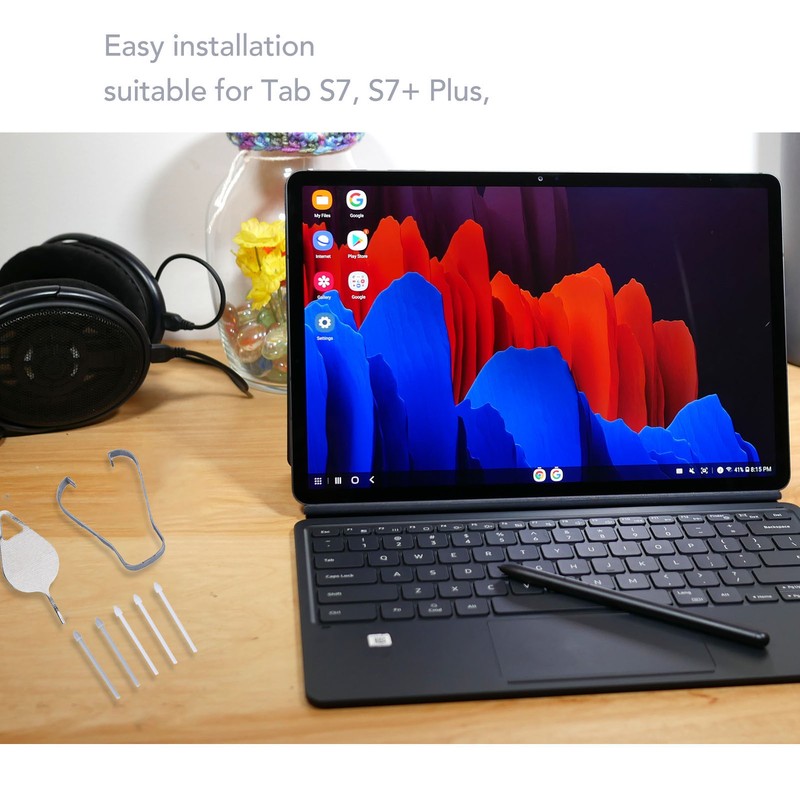 20Pcs Tab S7 Stylus Pen Tips Easy Installation 4 Tweezers