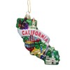Kurt Adler Glass California Ornament, 5-Inch