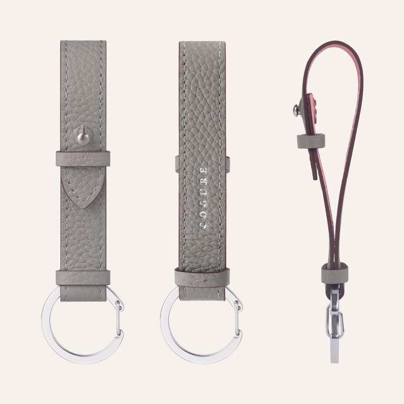 COGURE COPKRB Key Chain Bag Charm Genuine Leather Carabiner Ring