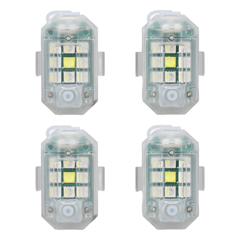 4Pcs LED Strobe Light High Brightness Waterproof Portable Wireless Flashing