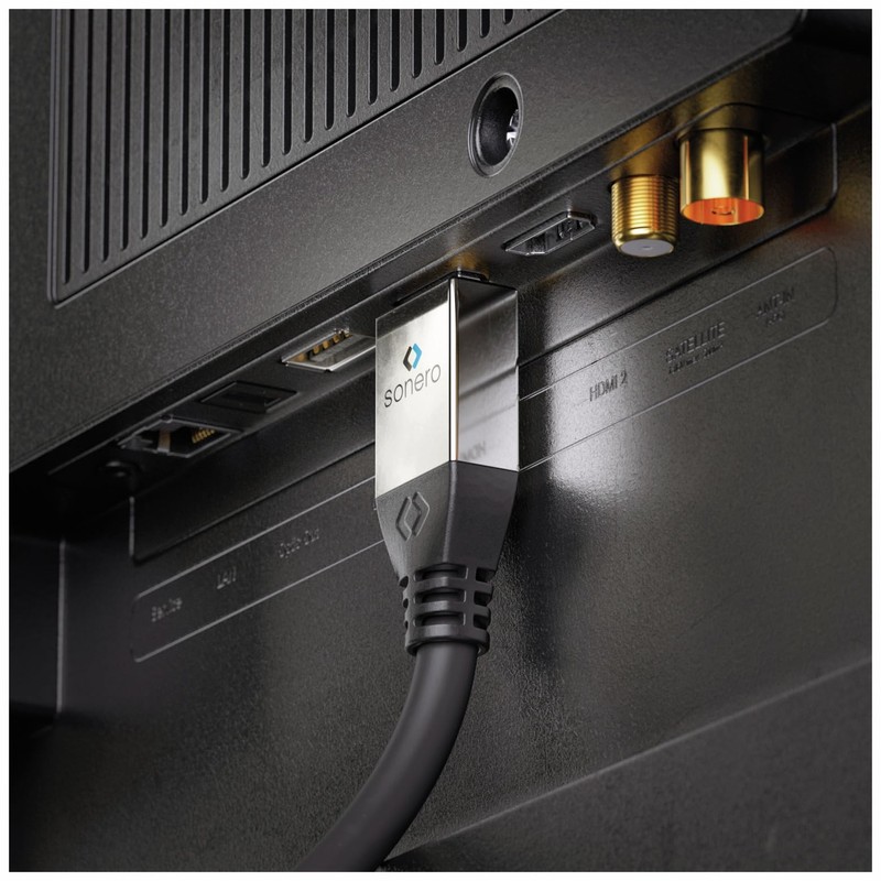 sonero® Premium High Speed HDMI Adapter mit Ethernet, 0,25m, UltraHD