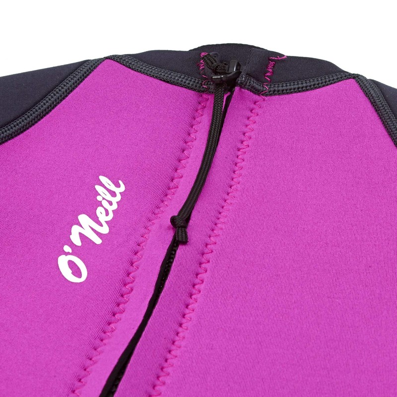 O'Neill Wetsuits Children's Toddler Reactor 2mm Spring Wetsuit, Berry/Light Aqu,