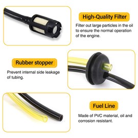 Laixin 5 Pack Petrol Filter Kit Fuel With Tank Filter Hose Pipe Spare Tube for Brush Cutter Trimmer Mower Brush Cutter Shears Pruners