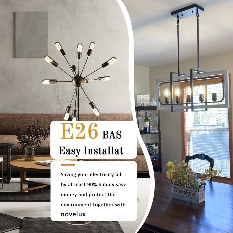 NOVELUX 3.2 Inch 3000K Warm White E26 LED Bulb 60