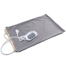 Mixweer Gray Flannel Heating Pad Replacement Cover Soft Cotton Flannel Heating Pad Replacement Cover for 12 x 24 Inches Heating Pad or Pillow