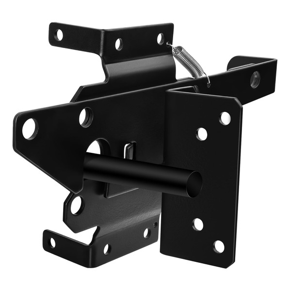 NouraVita Self-Locking Gate Latch Heavy Duty Post Mount Wood/PVC Fence