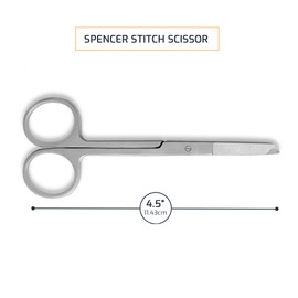 Spencer Littauer Suture Stitch Remover Scissors Surgeons, Nurses, & Medical Professionals in Dermatology & Emergency Settings - Medical Grade Stainless Steel (Sutre Stitch Remover 4.50")