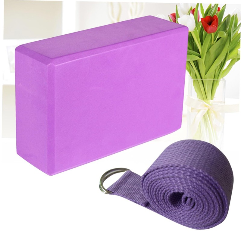 BESPORTBLE Eva Yoga Blocks Strap Essential Yoga Accessories Non-stretch Cotton