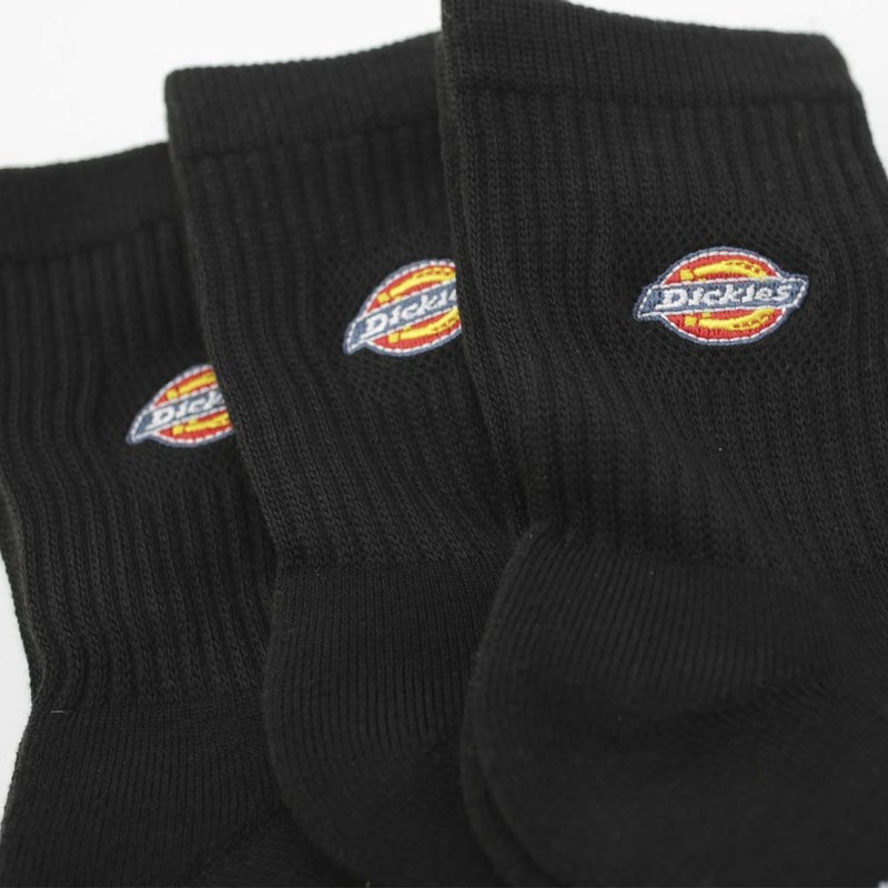 Dickies Men's Logo Embroidered Bottom Pile Crew Socks 3-Piece Socks